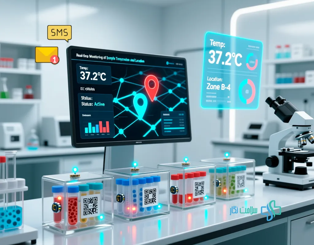 ردیابی دما نمونه آزمایشگاهی سلامت‌نگار
